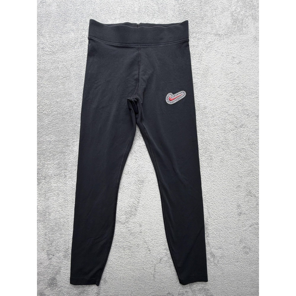 Nike Pants Womens M Black Ankle Leggings Elastic Waist Stretch Yoga Gym Training